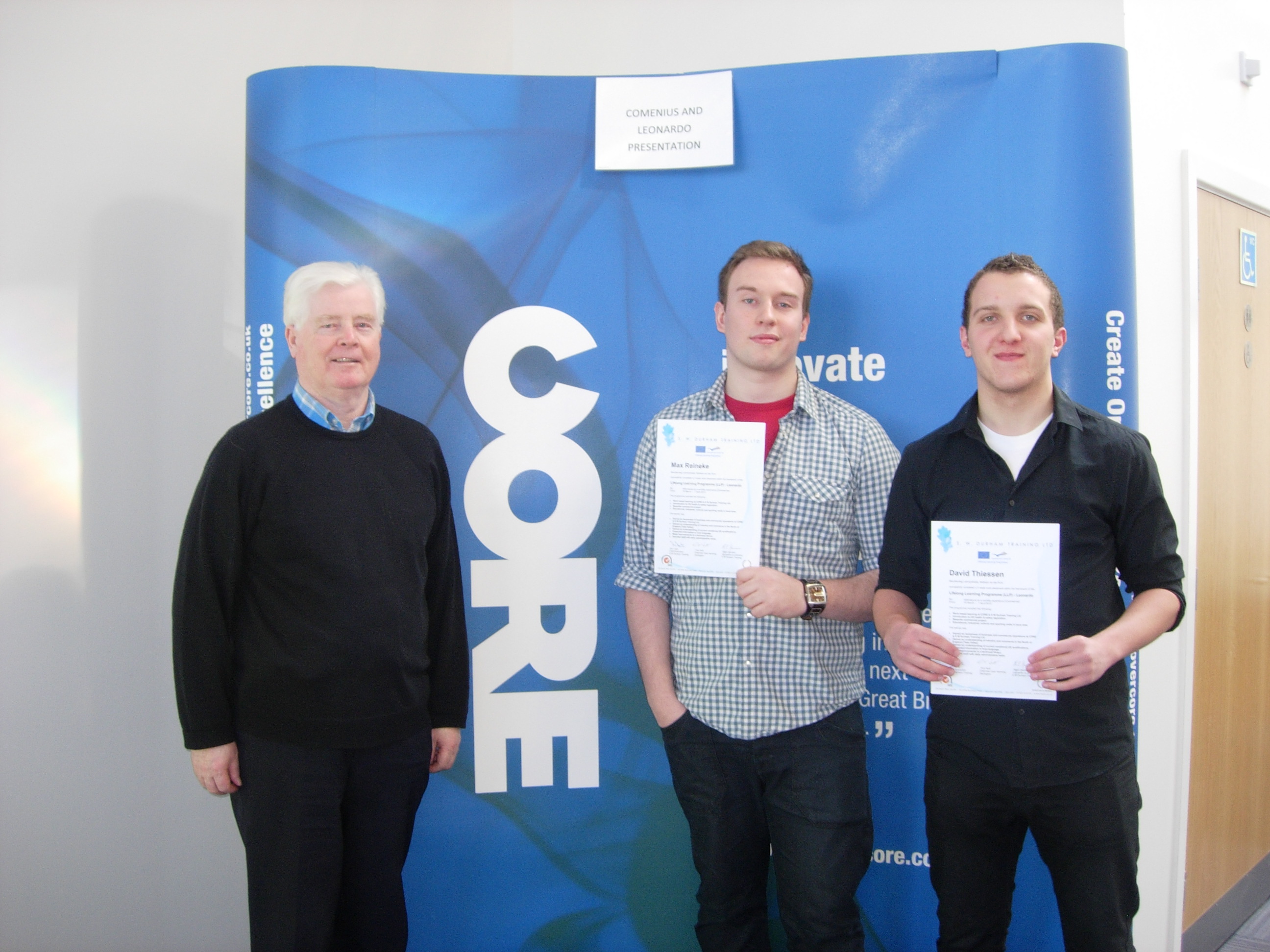 Max and David who completed the course.